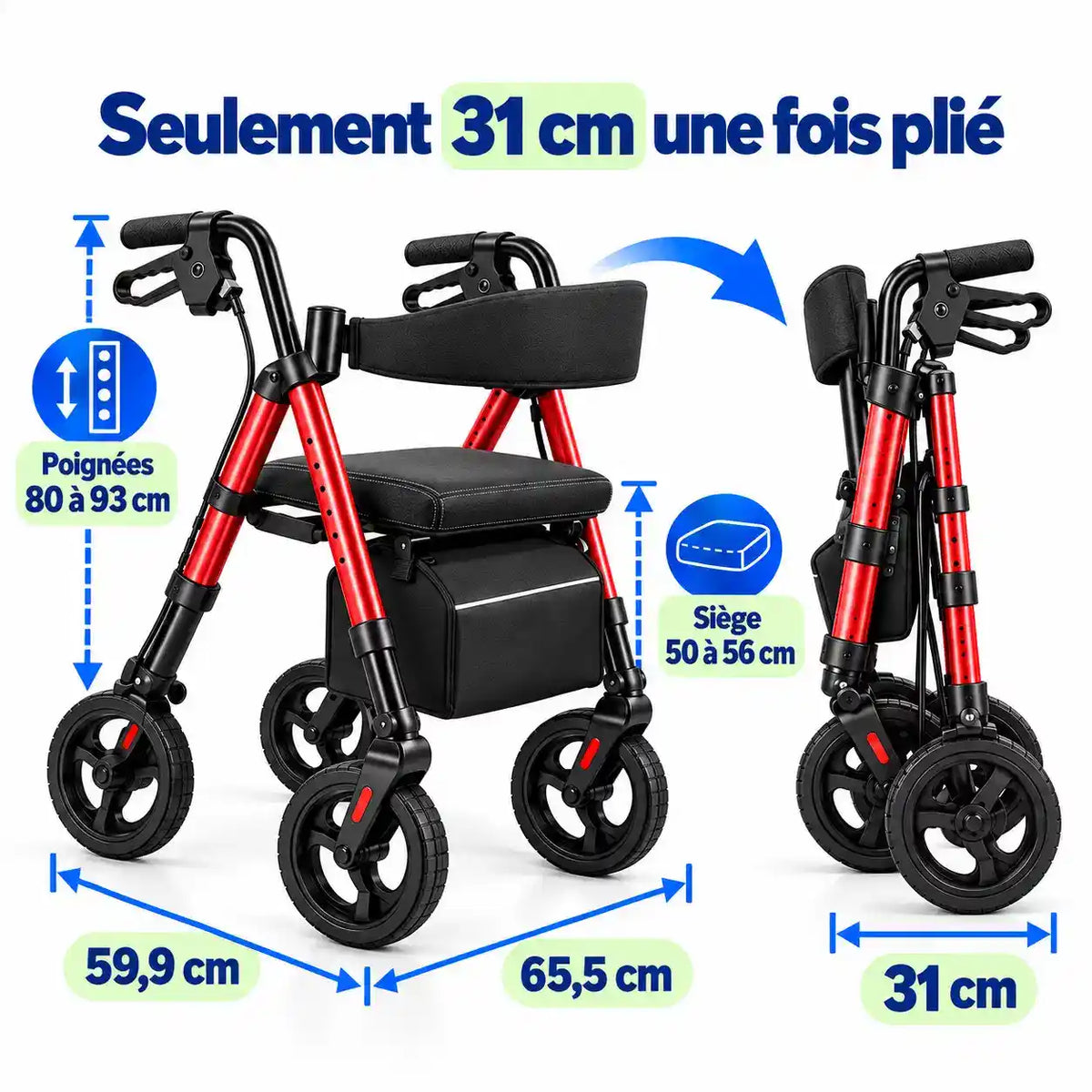 Déambulateur Rollator Tout-Terrain