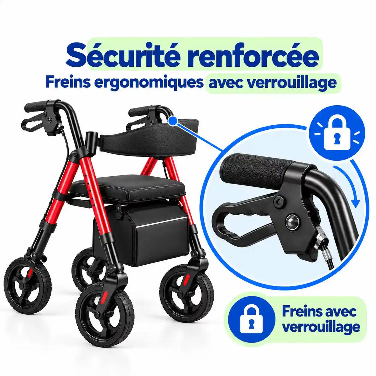 Déambulateur Rollator Tout-Terrain