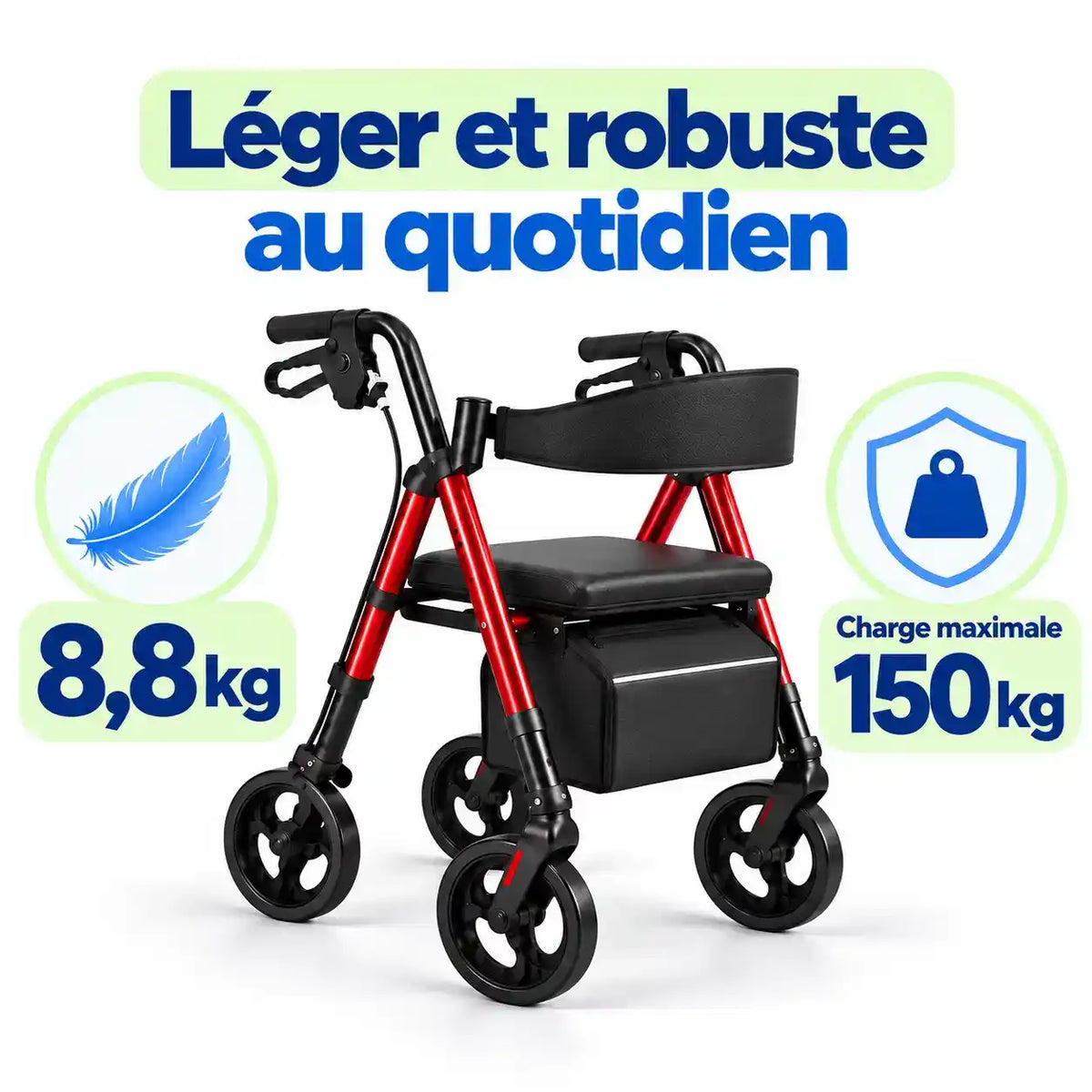 Déambulateur Rollator Tout-Terrain