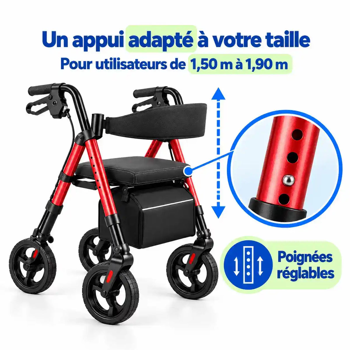 Déambulateur Rollator Tout-Terrain